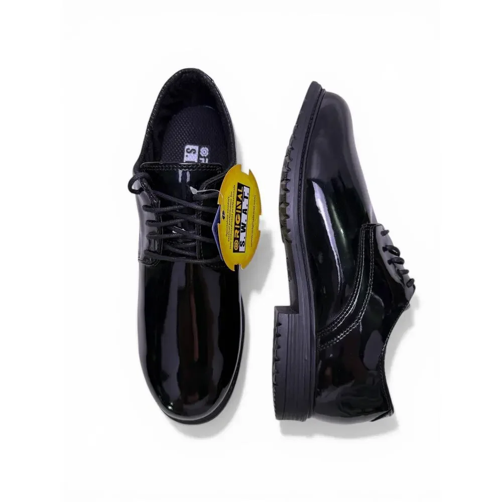 Original SWAT Oxford Dress Shoe Mens 11 W High Gloss Black Patent Uniform Duty